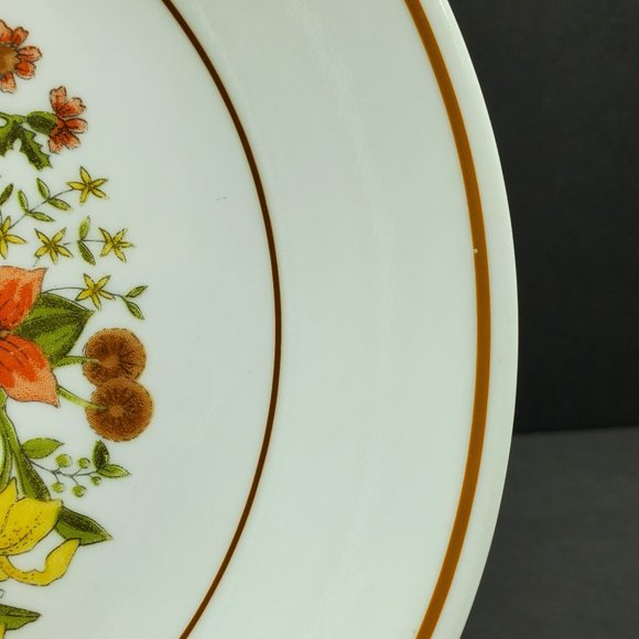 Corelle Indian Summer Dinner Plates Orange Yellow Brown Flowers - Picture 5 of 5